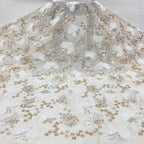 Sequin Embroidered Bridal Fabric – Design 56575