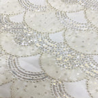 Fan-Shape Scale Ribbon Bead & Sequin Fabric — fabric photo 3