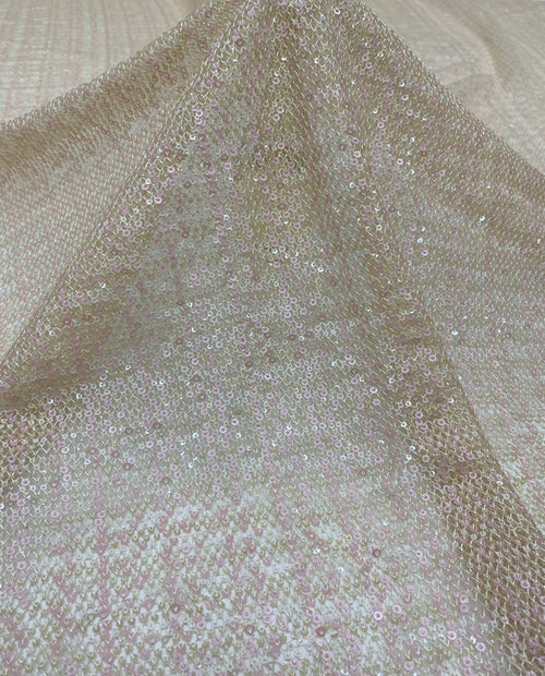 2/3 mm Sequin Embroidered Tulle Mesh Fabric – Design 15327