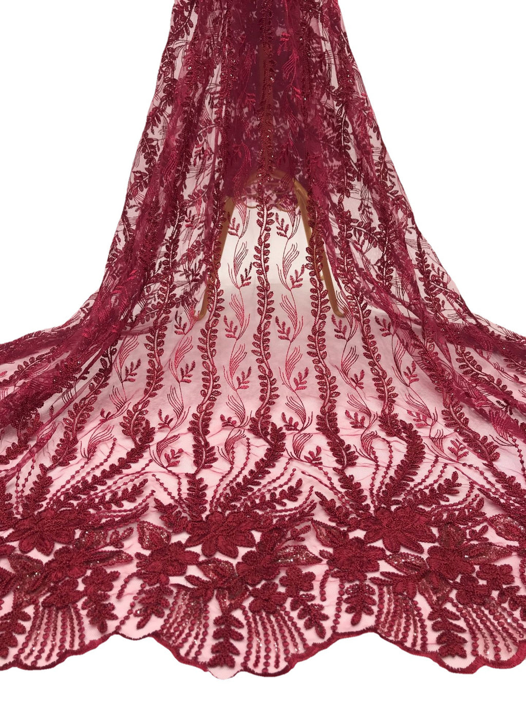 Cordwork & Sequin Embroidered Mesh for Eveningwear — fabric photo 5