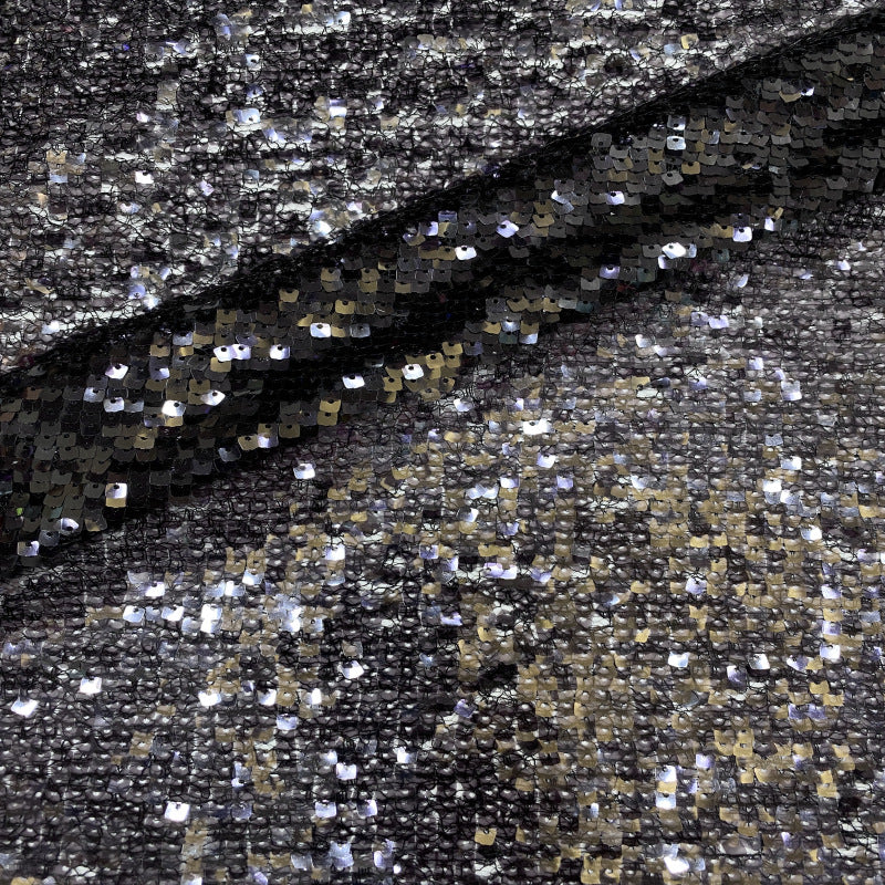 Sequin Embroidered Irregular Mesh Fabric — fabric photo 5