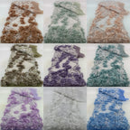 Hand-Appliqued Floral Bugle Bead and Sequin Fabric - 45243