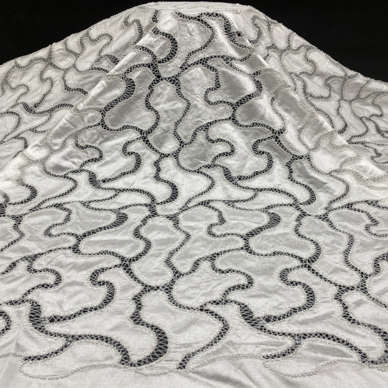 Cordwork Embroidered Bridal Fabric — fabric photo 5
