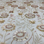 Dandelion Colorful Sequin Embroidery Fabric — fabric photo 2