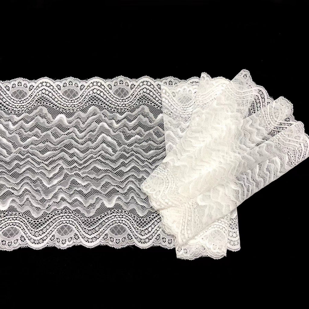 Geometric Stretch Lace Trim 24 cm — fabric photo 6