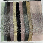 Heavy Laser Floral Bead Sequin Embroidery Fabric — fabric photo 4