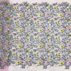 Printed Rose Bead Sequin Embroidery Fabric — fabric photo 4