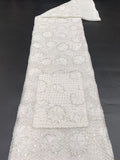 Random Pattern Beaded Lace on Thick Mesh — fabric photo 6