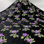 Korean Velvet Multisize Colorful Sequin Fabric