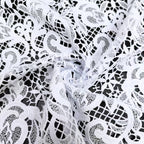 European Floral Cutwork Embroidered Mesh Fabric – Per Yard — fabric photo 2