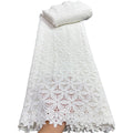 Geometric Embroidered Guipure Lace Fabric — fabric photo 5