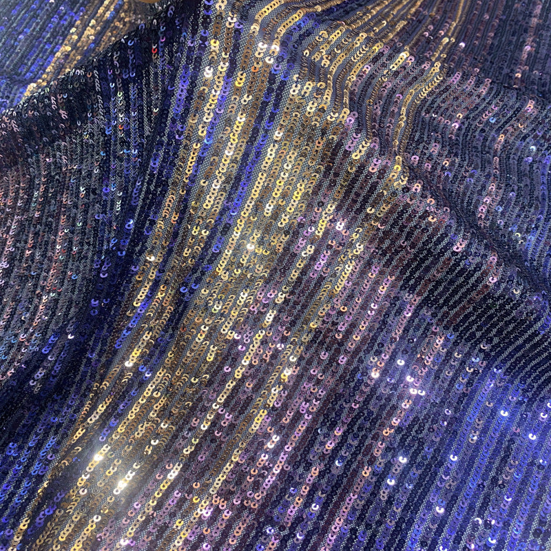 Stretch Mesh with 3mm Thread Sequin Embroidery — fabric photo 5