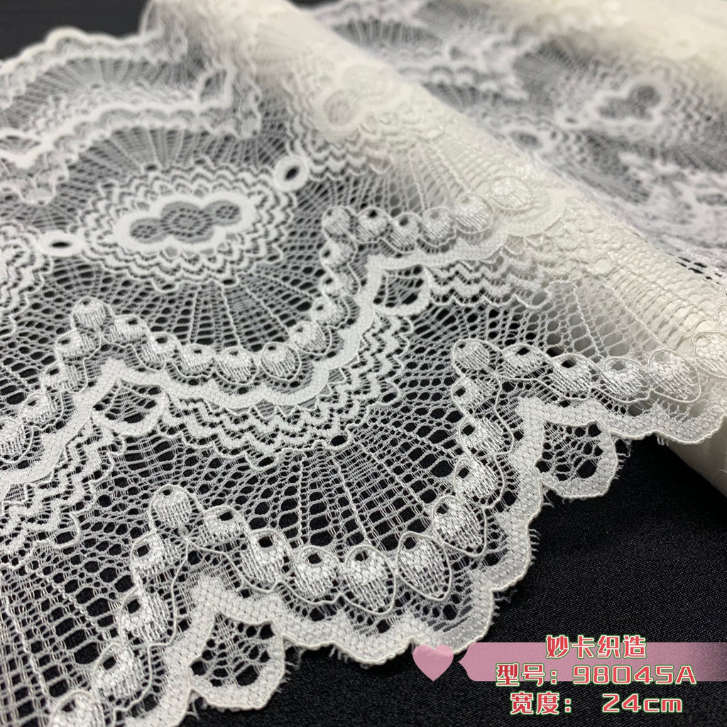 Double-Scallop Nylon Lace Trim