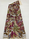 Heavy Layered Sequin Embroidered Bridal Fabric — fabric photo 6