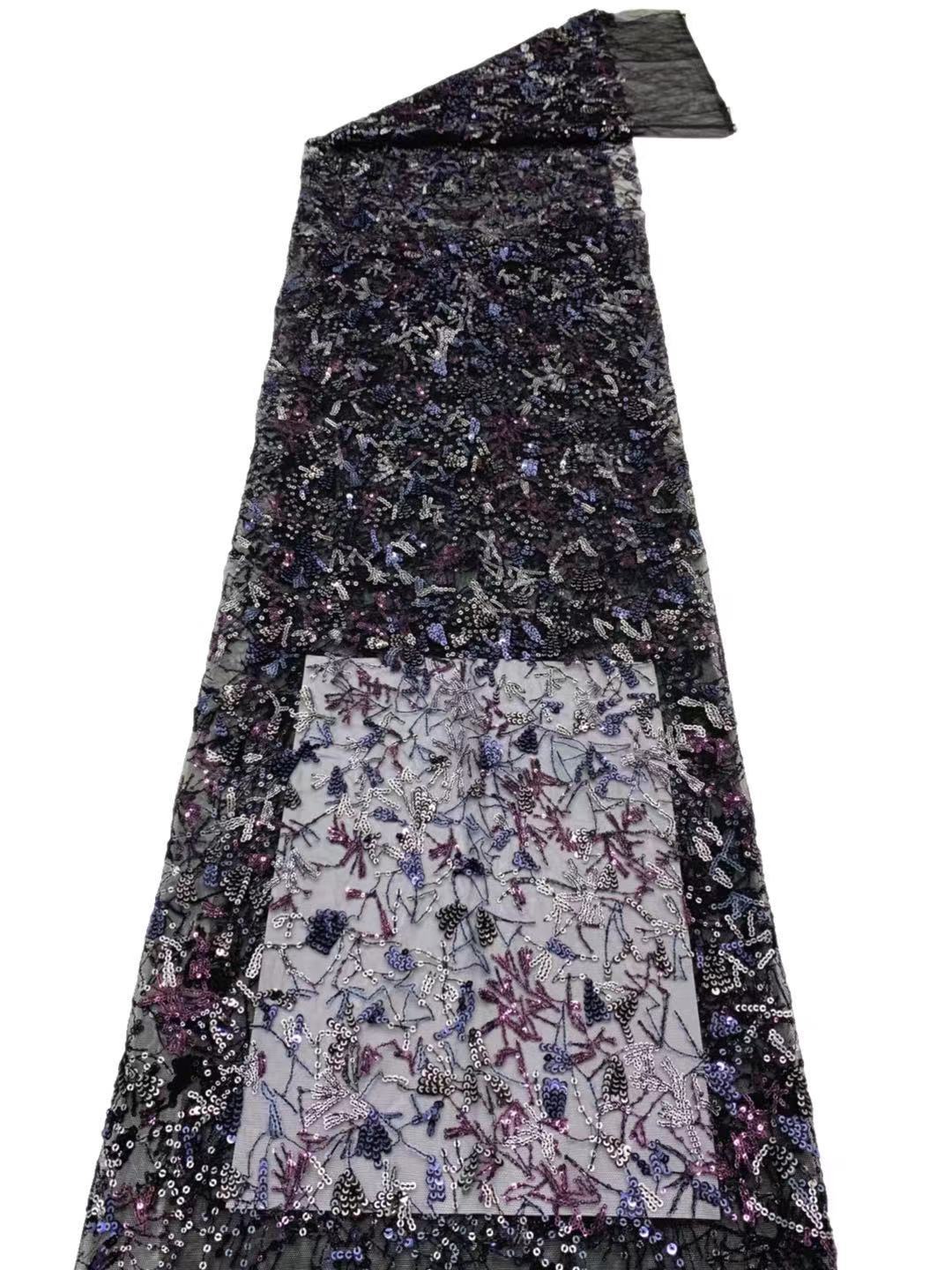 Sequin Embroidered Bridal Fabric – Design 21215 — fabric photo 4