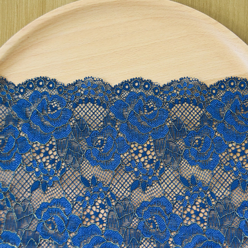 Floral Textured Stretch Lace Trim 18 cm — fabric photo 2
