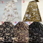 Multicolor Sequin Embroidered Velvet-Base Fabric