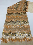 Mixed-Size Sequin Embroidery Dress Fabric — fabric photo 6