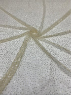 2/4 mm Crystal-Look Sequin & Silver-Bead Embroidered Tulle Mesh Fabric — fabric photo 2