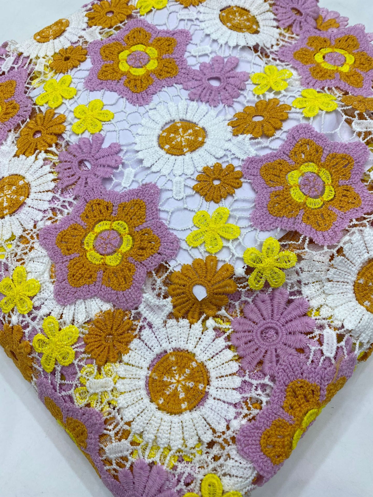 Cutwork Thread Embroidery Fabric for Dresses — fabric photo 2