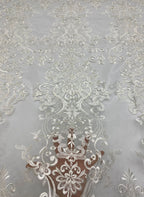 Sequin Embroidered Bridal Fabric – Design 93663 — fabric photo 4