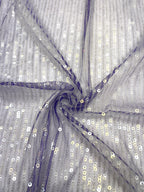 Multicolor Stripe Sequin Embroidered Mesh Fabric — fabric photo 3