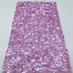 Heavy 5/7/9 mm Sequin Embroidered Bridal Fabric — fabric photo 4