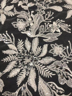 White-Core Bead & 3/7 mm Sequin Embroidered Fabric — fabric photo 4