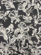 Star Motif Foam Bead Sequin Embroidery Fabric — fabric photo 3
