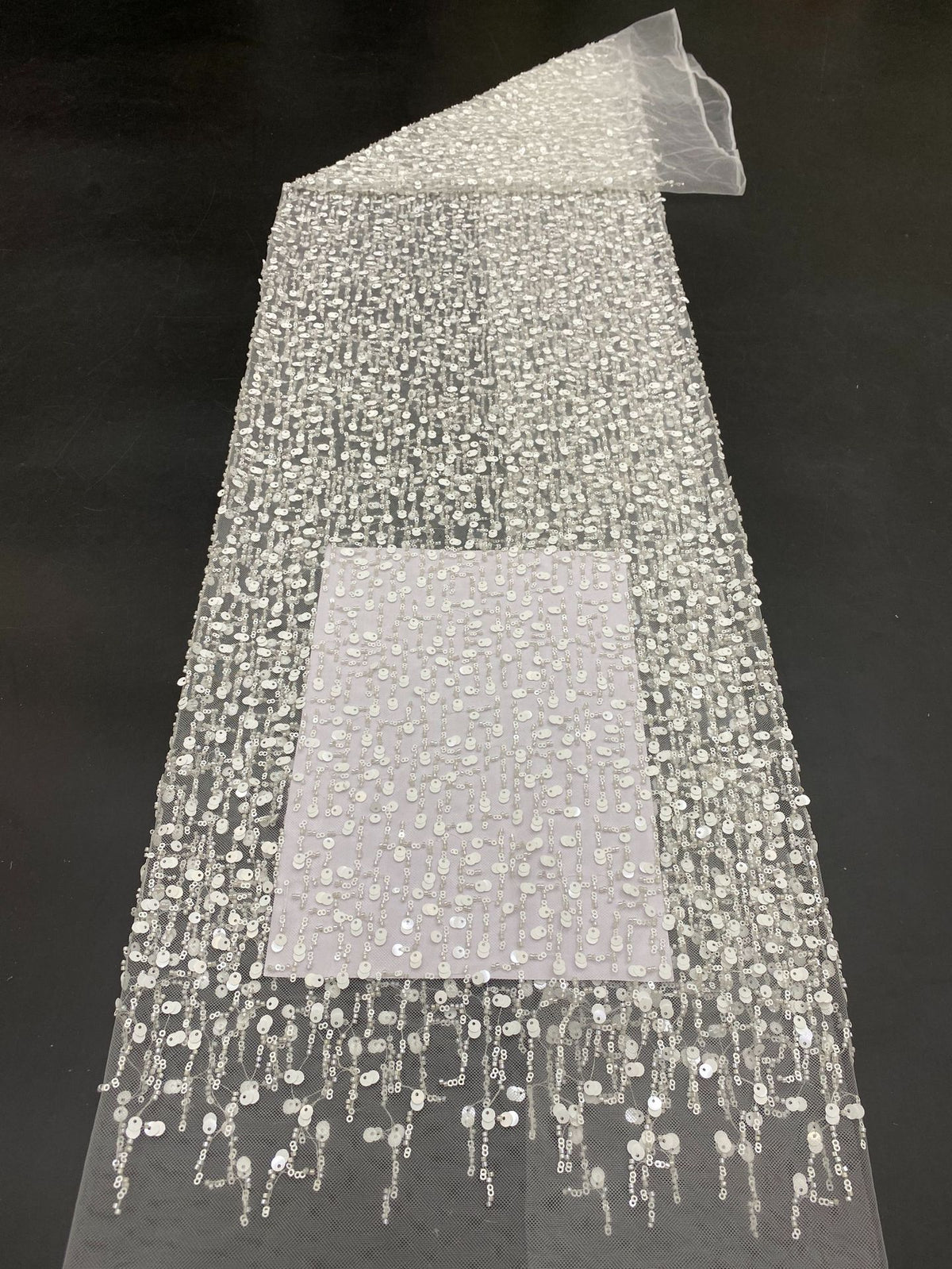 Sequin Embroidered Bridal Fabric – Design 60767 — fabric photo 6