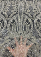 Heavy Sequin & Bubble-Bead Embroidered Bridal Fabric – Design 69311 — fabric photo 2