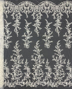 Symmetrical Botanical Bead Sequin Embroidery Fabric — fabric photo 6