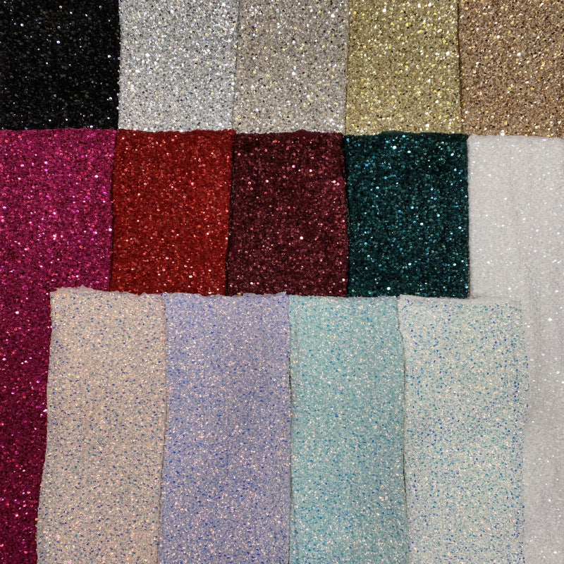 Stretch 3/5 mm Sequin Embroidered Stretch Mesh Fabric – Design 63615 — fabric photo 3