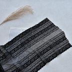 Small Floral Double-Scallop Textured Stretch Nylon Lace Trim 18 cm — fabric photo 2