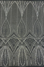 Bugle Bead & 3/5mm Crystal Sequin Fabric — fabric photo 6