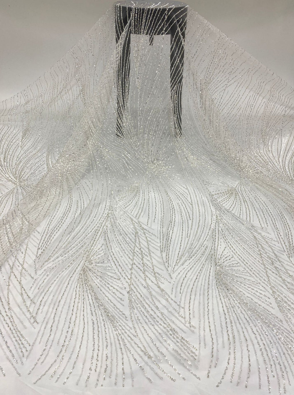 2/4 mm Sequin Embroidered Bridal Fabric – Design 22431