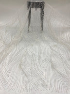 2/4 mm Sequin Embroidered Bridal Fabric – Design 22431