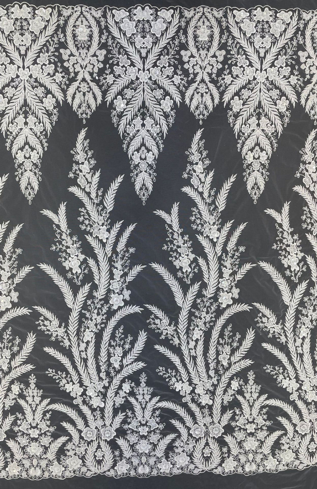 Foam Bead & 3/7mm Sequin Embroidered Fabric — fabric photo 6