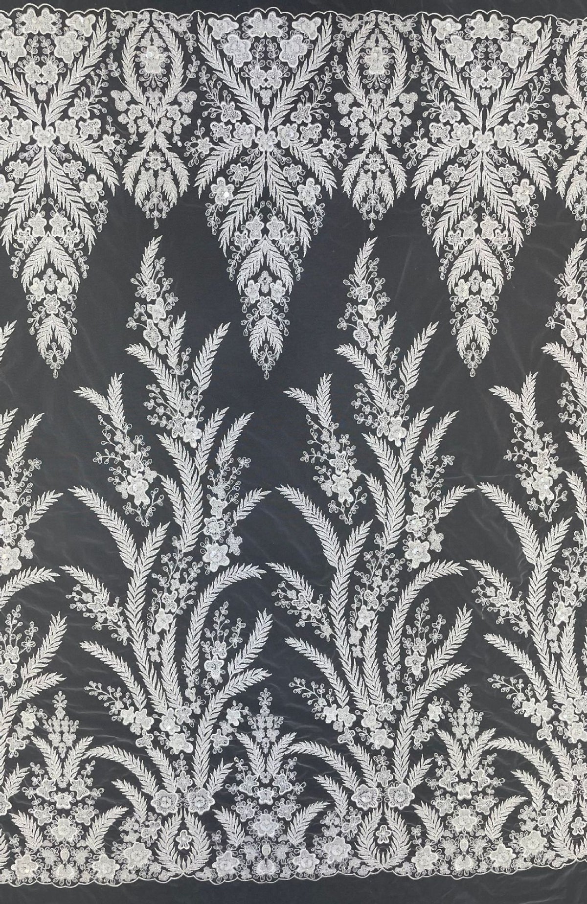 Foam Bead & 3/7mm Sequin Embroidered Fabric — fabric photo 6
