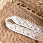 Heart Corded Narrow Lace Trim 2.5 cm — fabric photo 2
