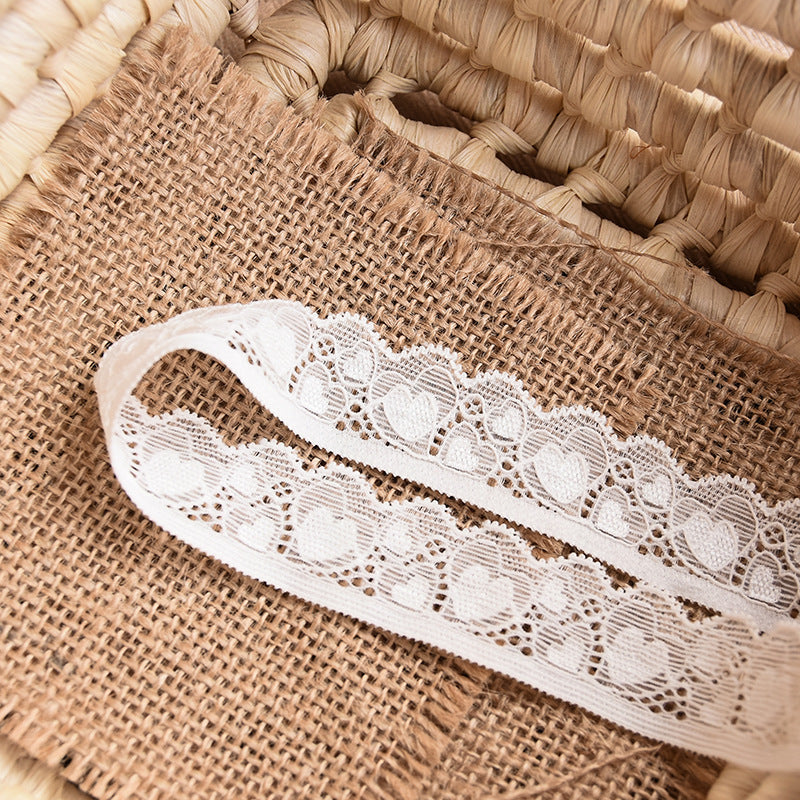 Heart Corded Narrow Lace Trim 2.5 cm — fabric photo 2