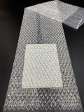 Crystal Sequin Bead Embroidered Bridal Fabric — fabric photo 6
