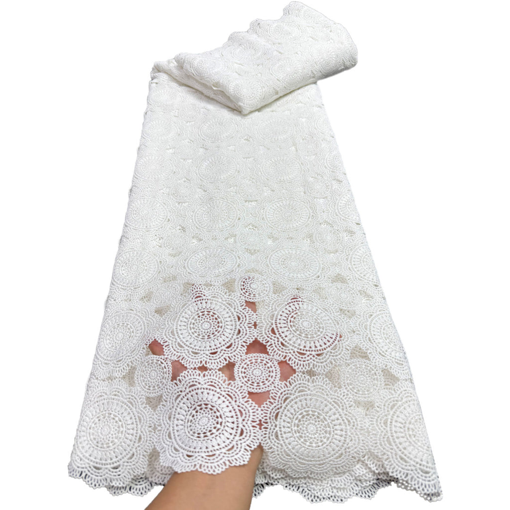 Polyester Corded Water-Soluble Guipure Lace Fabric – 5-Yard Multiples — fabric photo 4