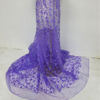 3D Butterfly Sequin Embroidered Lace Fabric — fabric photo 3