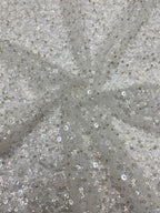 Random Net Bead & Crystal Sequin Embroidery Fabric — fabric photo 5