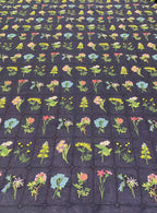 Multicolor Botanical Embroidery Fabric — fabric photo 3