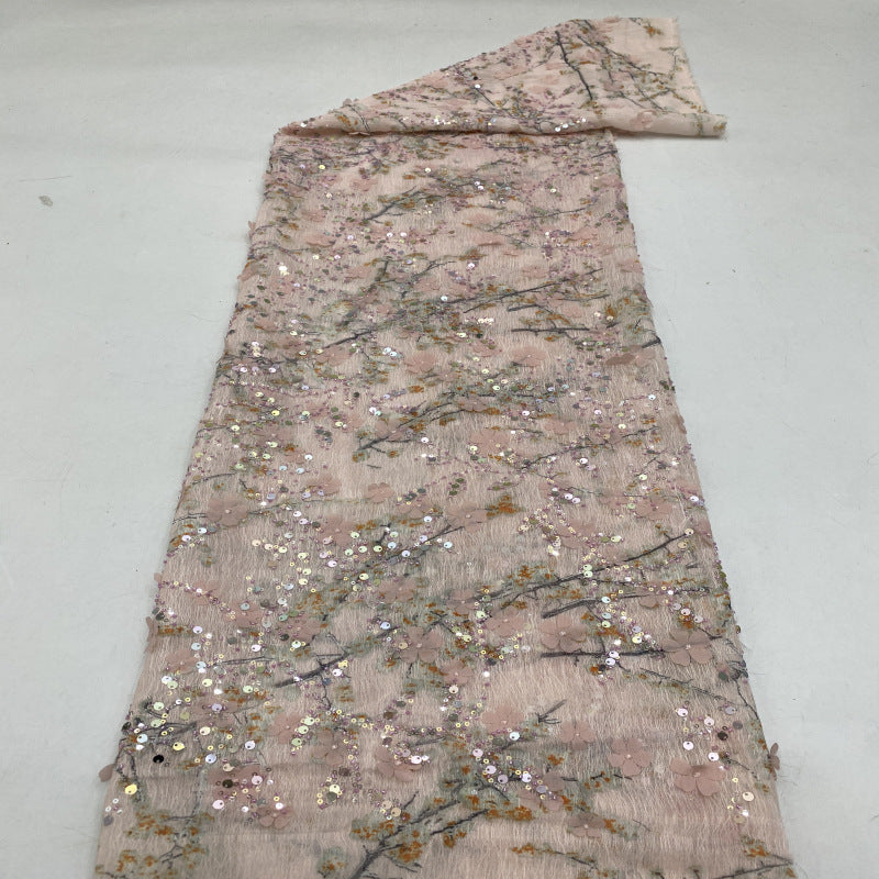 Sequin & Printed Bridal Fabric – Design 85055