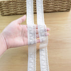 Single-Scallop Straight-Edge Stretch Lace Trim 3 cm