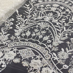 Sequin & Bubble-Bead Embroidered Bridal Fabric – Design 43007 — fabric photo 3