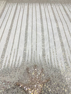 Silver Bead Crystal Embroidered Bridesmaid Fabric — fabric photo 4